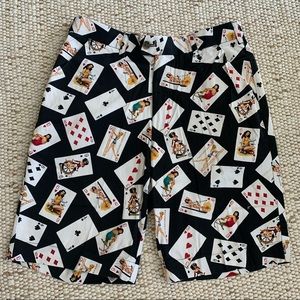 Like New Loudmouth Golf Pin Up Girls Playing Card Shorts
